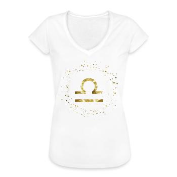Waage Sternzeichen - Frauen Vintage T-Shirt - Weiß - Vorne