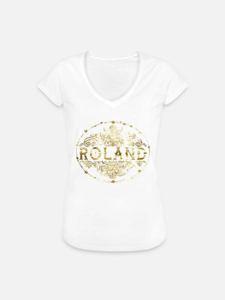 Roland - Frauen Vintage T-Shirt - Weiß