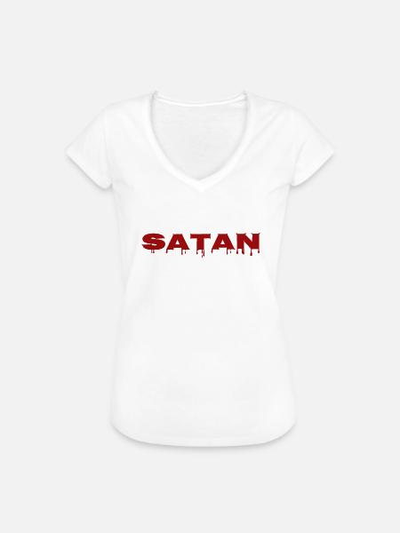 Satan - Frauen Vintage T-Shirt - Weiß