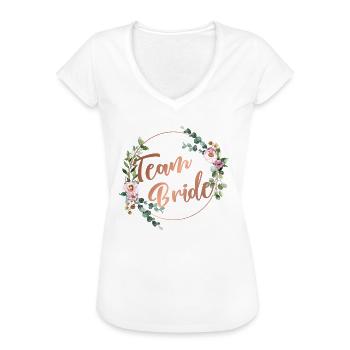 Team Bride JGA - Frauen Vintage T-Shirt - Weiß - Vorne