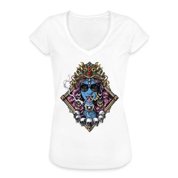 Kali Hippie Hinduismus Göttin - Frauen Vintage T-Shirt - Weiß - Vorne