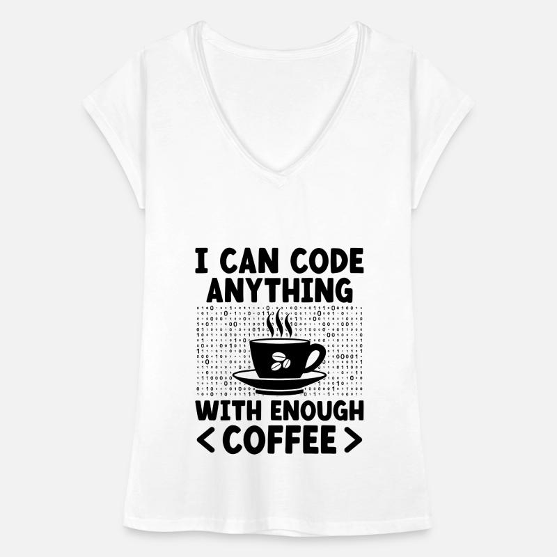 Kaffee-Codierung Programmierer Programmierer Entwickler Nerd Coff Frauen Vintage T-Shirt