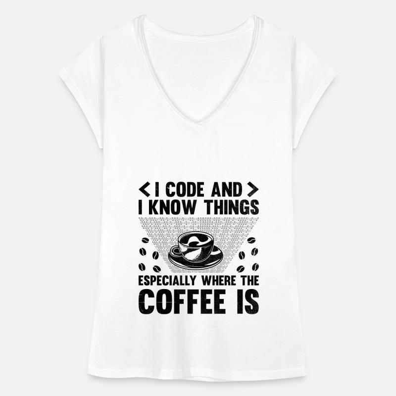Kaffee-Codierung Programmierer Programmierer Entwickler Nerd Coff Frauen Vintage T-Shirt