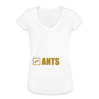 Ameise - Frauen Vintage T-Shirt - Weiß - Vorne