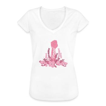 Feminismus Frauenpower Feminist - Frauen Vintage T-Shirt - Weiß - Vorne