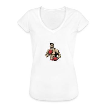 Boxen Boxkampf Boxer - Frauen Vintage T-Shirt - Weiß - Vorne