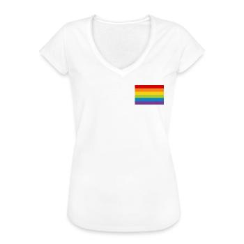 Regenbogen Flagge Fahne LGBT bunt CSD Gay Pride - Frauen Vintage T-Shirt - Weiß - Vorne