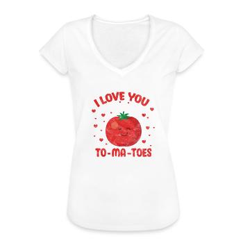 Tomate - Frauen Vintage T-Shirt - Weiß - Vorne