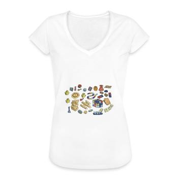 Brettspiel - Frauen Vintage T-Shirt - Weiß - Vorne
