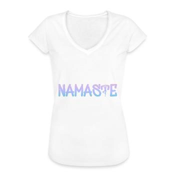 Yoga Om Namaste Chakra - Frauen Vintage T-Shirt - Weiß - Vorne