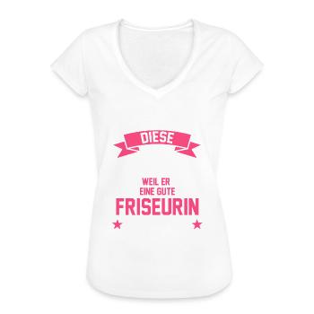 Friseurin Mama Frisör Muttertag Geschenk - Frauen Vintage T-Shirt - Weiß - Vorne