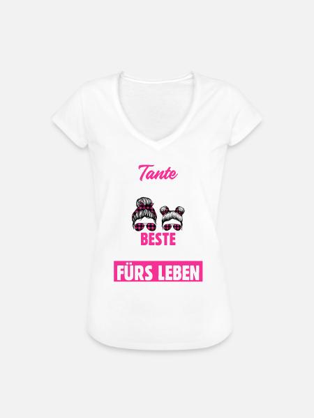 Tante und Nichte - Frauen Vintage T-Shirt - Weiß