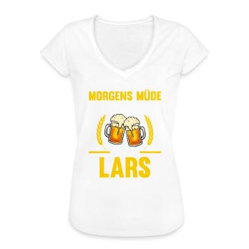 Lars - Frauen Vintage T-Shirt - Weiß - Vorne