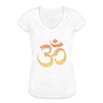 Yoga Om Namaste - Frauen Vintage T-Shirt - Weiß - Vorne