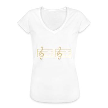 These Are Difficult Times Musician - Frauen Vintage T-Shirt - Weiß - Vorne