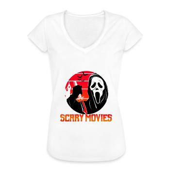 Watch Scary Movies - Frauen Vintage T-Shirt - Weiß - Vorne