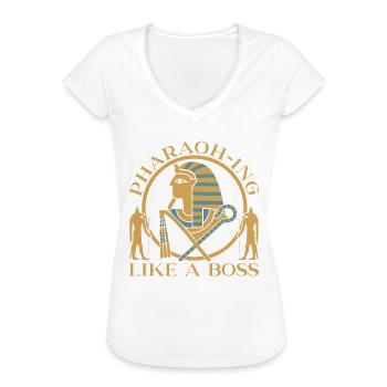 Pharao wie ein - Frauen Vintage T-Shirt - Weiß - Vorne