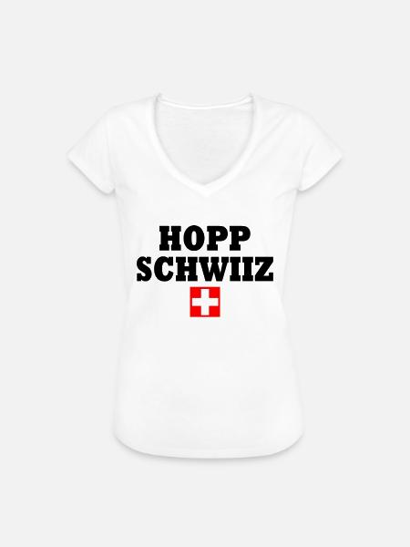 Hopp schwiiz - Frauen Vintage T-Shirt - Weiß
