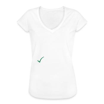 In einer Beziehung mit meinem Weinglas - Frauen Vintage T-Shirt - Weiß - Vorne