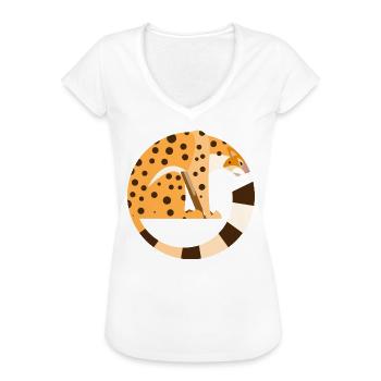 Leopard - Women's Vintage T-Shirt - white - Front - Danielle (179cm)