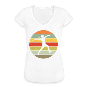 Speerwerfen Speerwurf Speerwerfer Speer Geschenk - Frauen Vintage T-Shirt - Weiß - Vorne