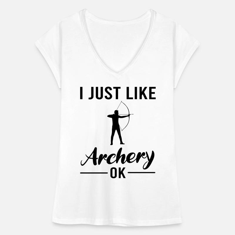 Bogenschießen Bogenschütze Bogen Cooler Spruch Frauen Vintage T-Shirt