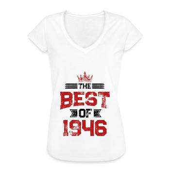 1946 best of - T-shirt vintage Femme - blanc - Devant - Danielle (179cm)