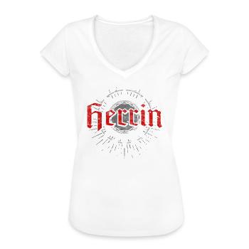 Erotisches Fetisch Erotik BDSM Herrin Geschenk - Frauen Vintage T-Shirt - Weiß - Vorne