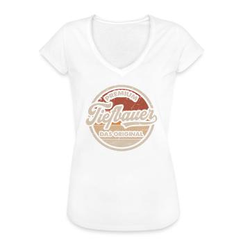 Tiefbauer Original Vintage Tiefbau - Frauen Vintage T-Shirt - Weiß - Vorne