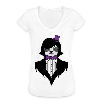 GOTHIC FAULTIER GRUFTI GOTH SLOTH GOTHIC ÄSTHETIK - Frauen Vintage T-Shirt - Weiß - Vorne