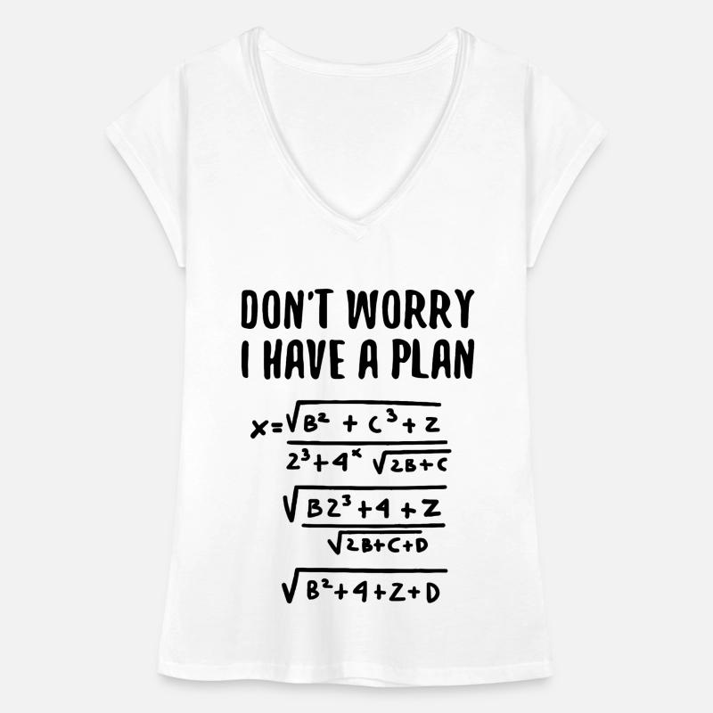 Don't Worry I Have Plan Math Humor Women's Vintage T-Shirt