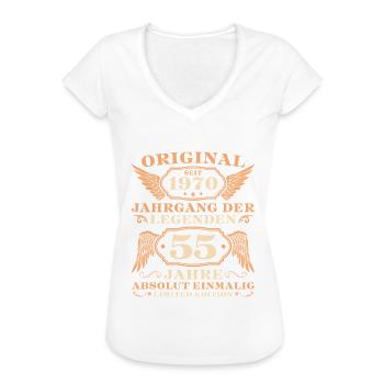 Original 1970 Jahrgang der Legenden 55 Jahre - Frauen Vintage T-Shirt - Weiß - Vorne