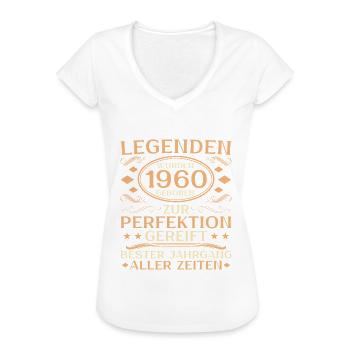 1960 Jahrgang geboren Vintage 1960 Geschenk - Frauen Vintage T-Shirt - Weiß - Vorne