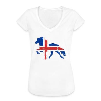 Isi Islandpferd Pony Islandpferde Spruch Geschenk - Frauen Vintage T-Shirt - Weiß - Vorne