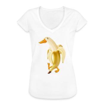 Ente In Banane Lustig - Frauen Vintage T-Shirt - Weiß - Vorne