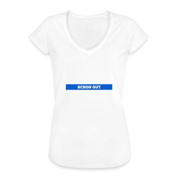 kein Problem - Frauen Vintage T-Shirt - Weiß - Vorne - Danielle (179cm)