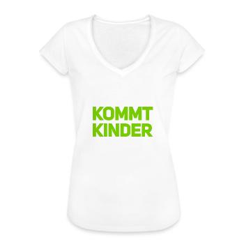seid ihr bereit - Frauen Vintage T-Shirt - Weiß - Vorne - Danielle (179cm)