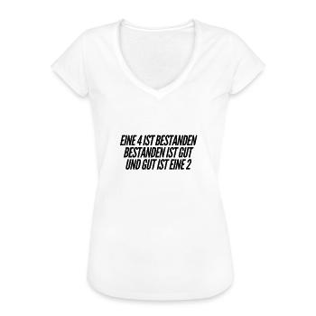 ich habe die Prüfung bestanden - Frauen Vintage T-Shirt - Weiß - Vorne - Danielle (179cm)