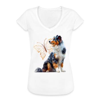 Englisches Schäferhund - Frauen Vintage T-Shirt - Weiß - Vorne