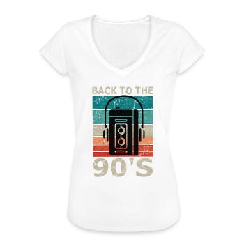 back to the 90 s 90er Jahre - Frauen Vintage T-Shirt - Weiß - Vorne