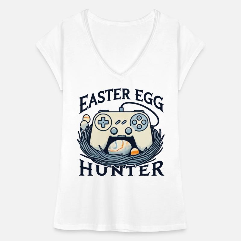 Easter Egg Hunter Gaming Controller Art Women's Vintage T-Shirt