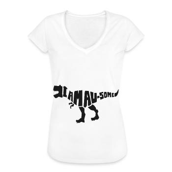 Dinosaure. Je suis un style génial. Animaux. Préhistoire - T-shirt vintage Femme - blanc - Devant - Danielle (179cm)