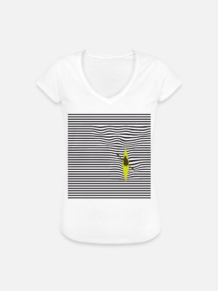 Kajak mit Wellen - Frauen Vintage T-Shirt - Weiß