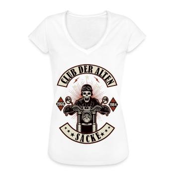 Club der alten Säcke Motorrad Biker Motorradfahrer - Frauen Vintage T-Shirt - Weiß - Vorne