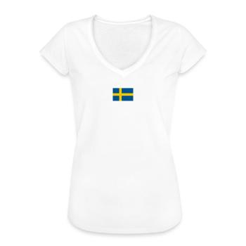 Schwedische Namen Fußball Sauf Mallorca Trikot - Frauen Vintage T-Shirt - Weiß - Vorne