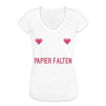 Origami - Frauen Vintage T-Shirt - Weiß - Vorne