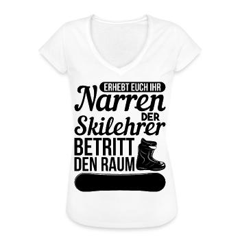 Skilehrer Geschenk - Frauen Vintage T-Shirt - Weiß - Vorne