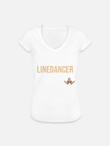 Linedance - Frauen Vintage T-Shirt - Weiß
