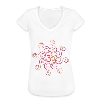 Om-Symbol Om-Zeichen Om-Mantra Yoga-Yogi-Mandala - Frauen Vintage T-Shirt - Weiß - Vorne