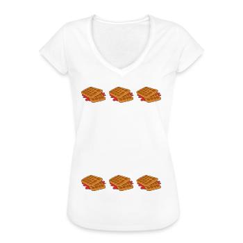 Waffel machen Waffeleisen - Frauen Vintage T-Shirt - Weiß - Vorne